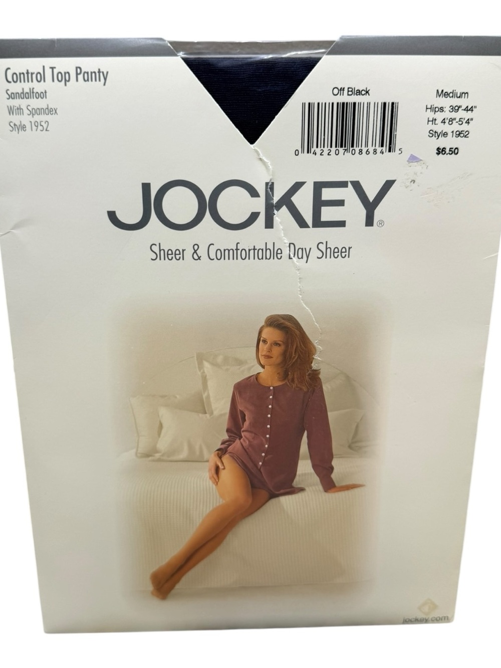 2000 Jockey Sheer & Comfortable Day Sheer Control Top Medium Black Style 1952